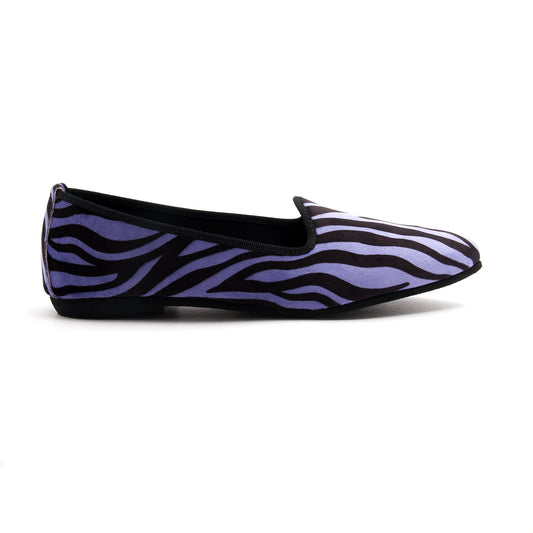 Friulana punta velluto zebrato viola nero - Marta Ray