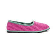 Friulana sacchetto rafia fucsia nastro giada - Marta Ray