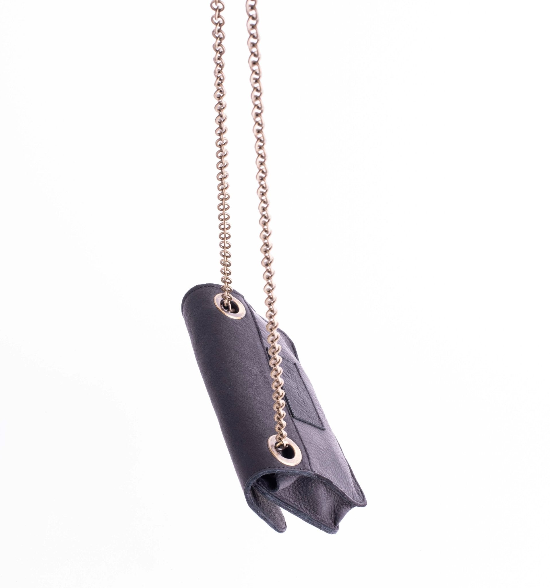 Funny martellato nero - borsa marsupio in pelle nera - Marta Ray