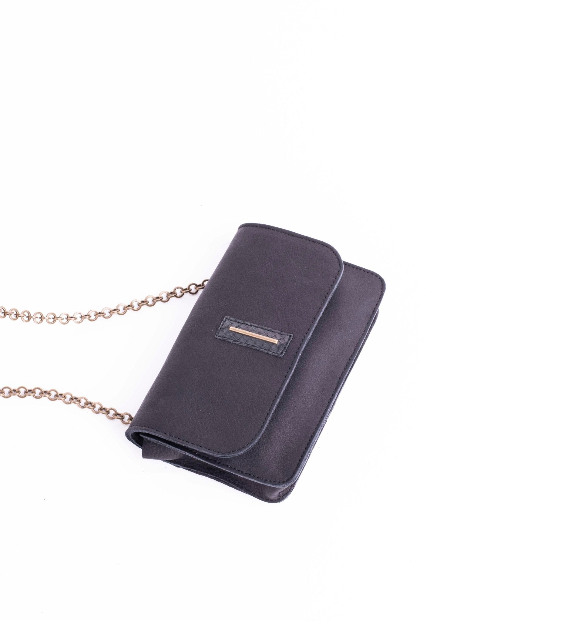 Funny martellato nero - borsa marsupio in pelle nera - Marta Ray