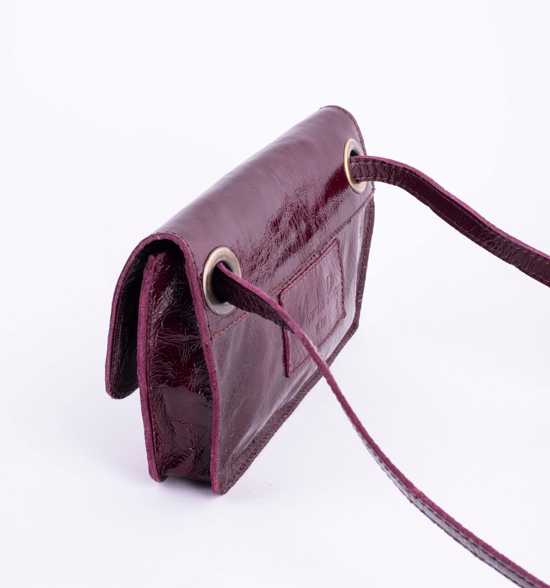 Funny vernice rubino - borsa marsupio in pelle - Marta Ray