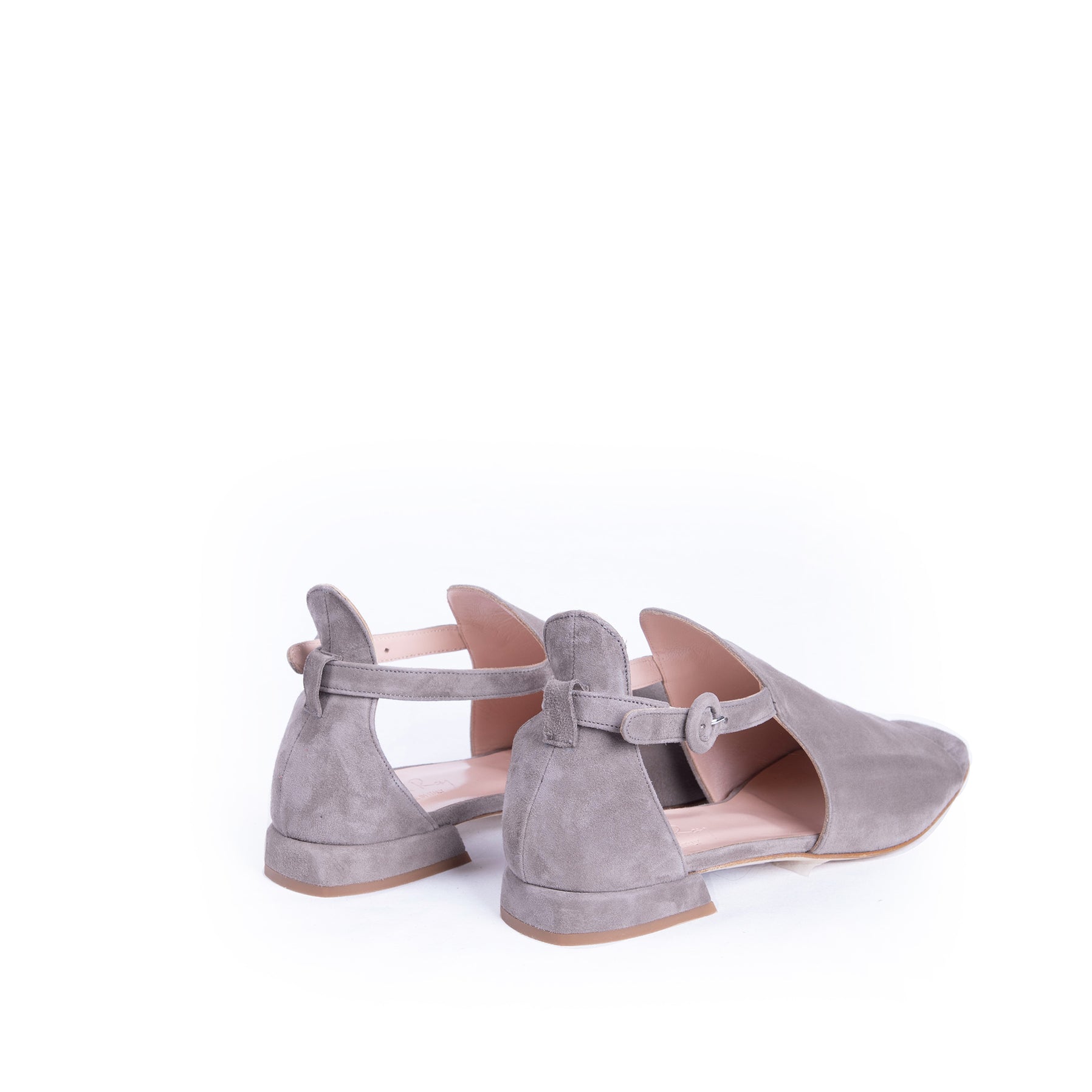 Gaho T2A camoscio nebbia - scarpa spuntata in pelle grigia - Marta Ray