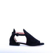 Gaho T2A camoscio nero - scarpa spuntata in pelle nera - Marta Ray