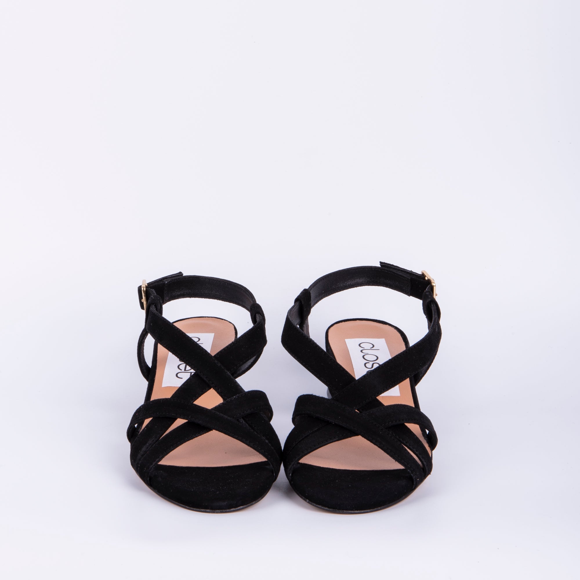 Giorgia camoscio nero - sandalo aperto in pelle nera - Marta Ray