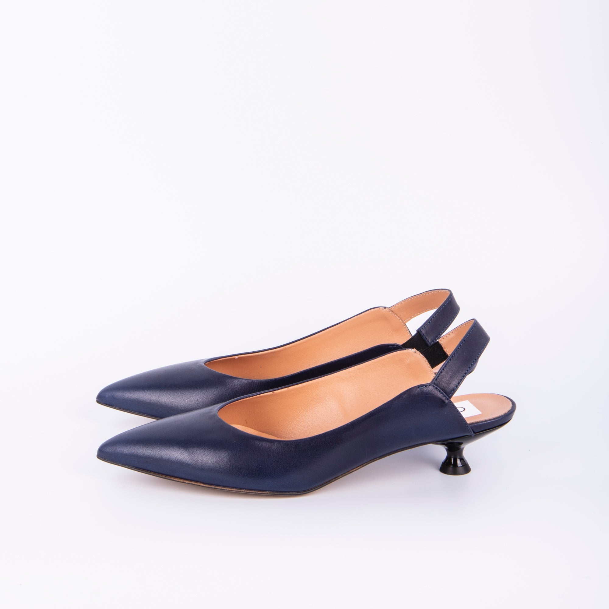 Giulia savage blu - décolleté a punta in pelle blu - Marta Ray