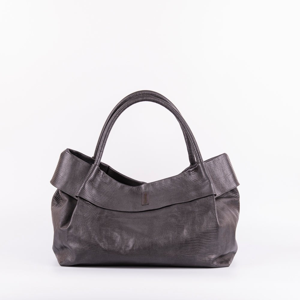 Grace altheyus grigio - borsa a spalla grande in pelle grigia - Marta Ray