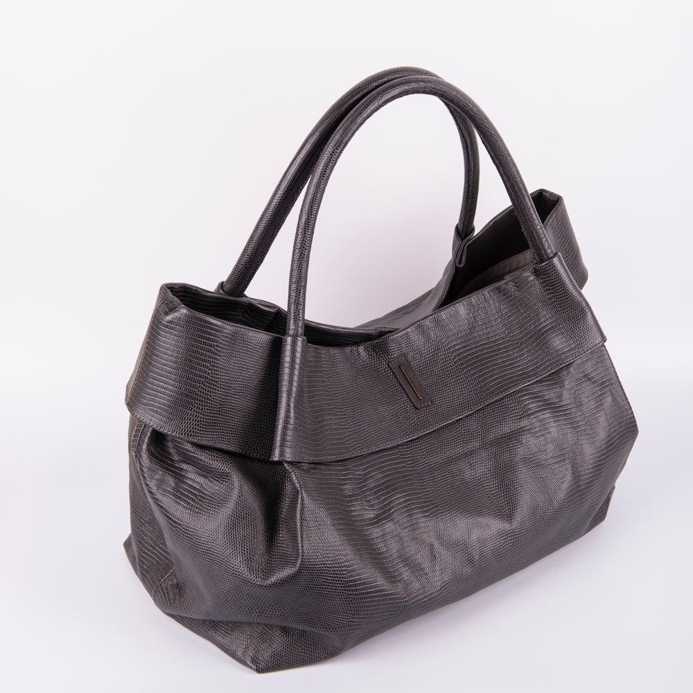 Grace altheyus grigio - borsa a spalla grande in pelle grigia - Marta Ray