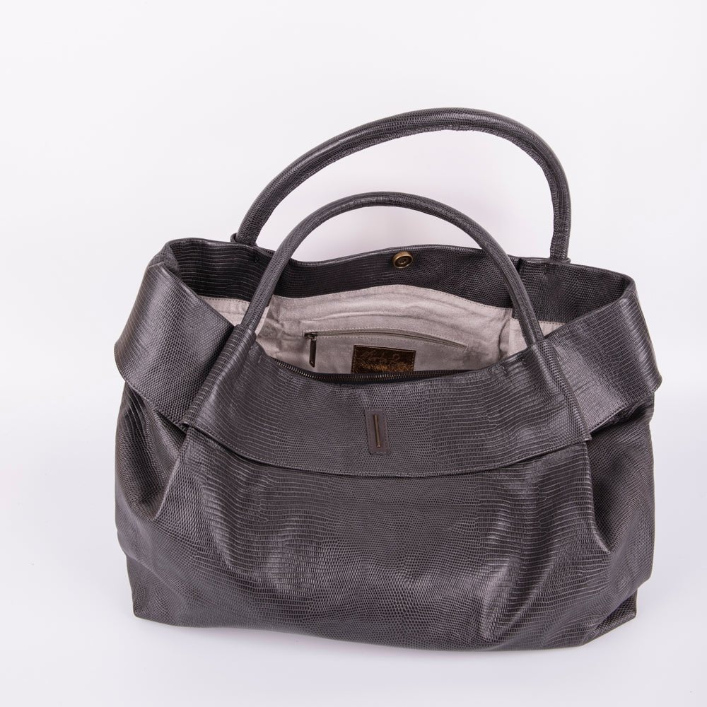 Grace altheyus grigio - borsa a spalla grande in pelle grigia - Marta Ray