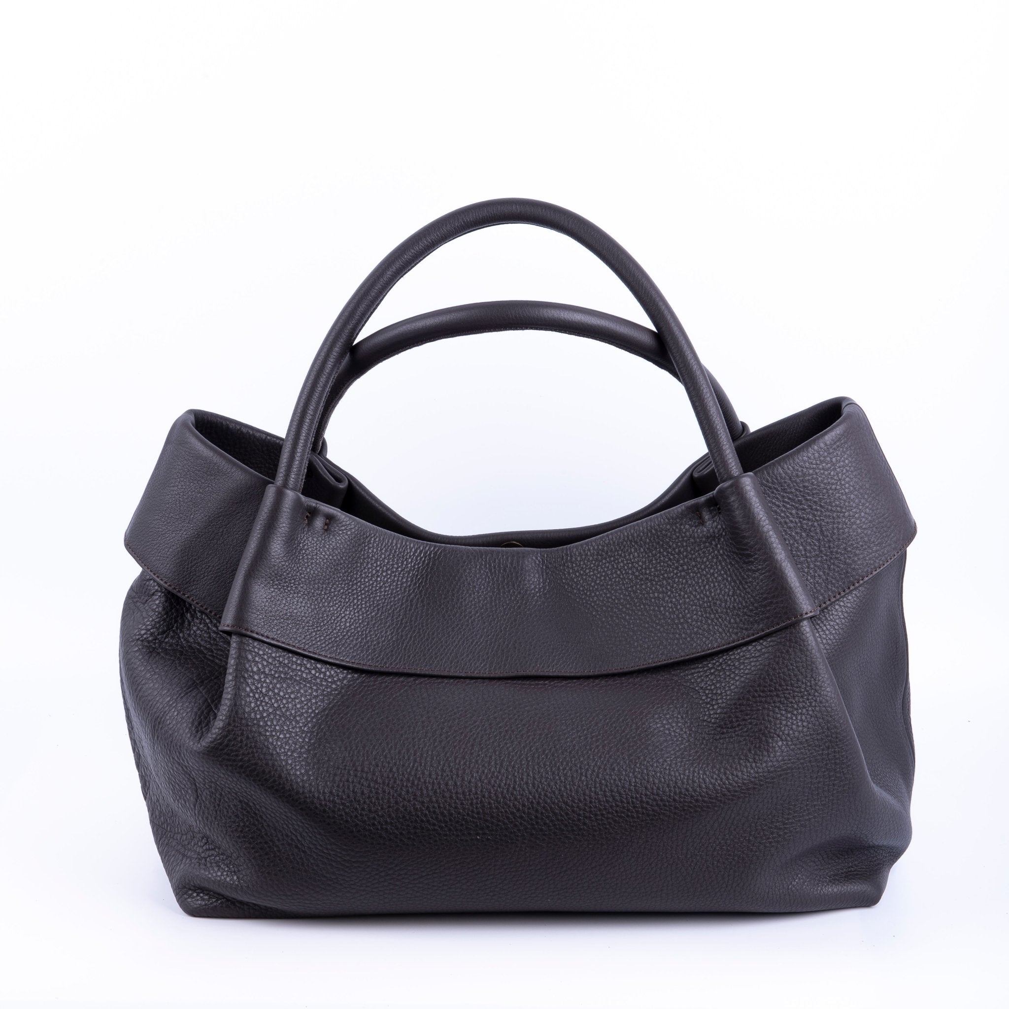 Grace bull testa di moro - borsa a spalla grande in pelle marrone - Marta Ray