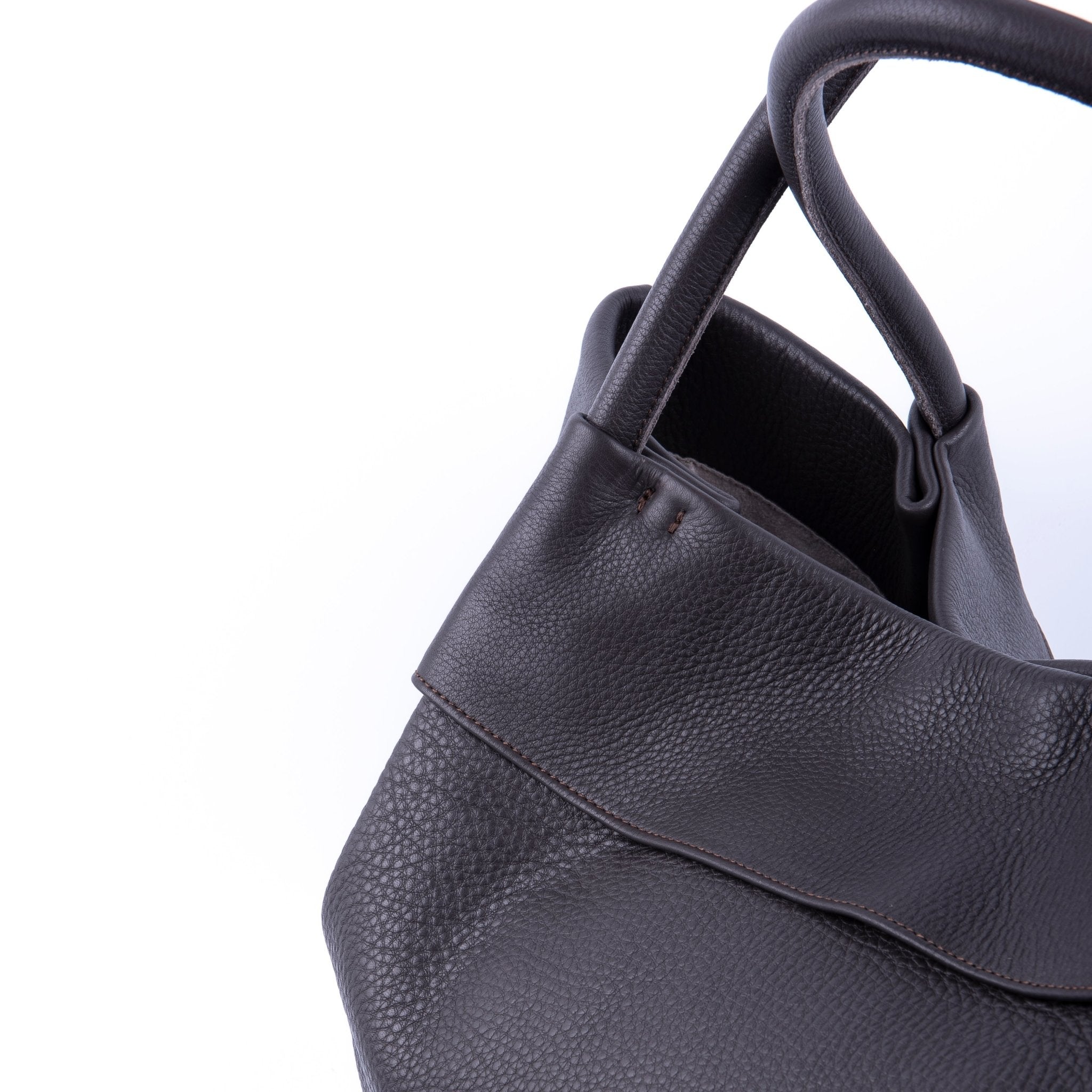 Grace bull testa di moro - borsa a spalla grande in pelle marrone - Marta Ray