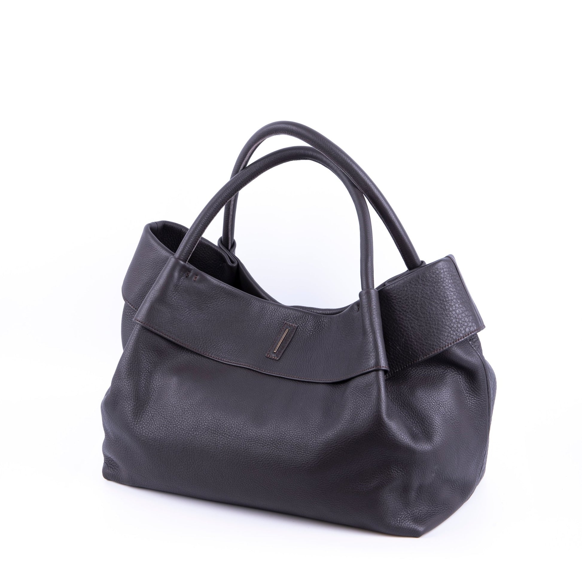 Grace bull testa di moro - borsa a spalla grande in pelle marrone - Marta Ray