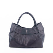 Grace cerata nera - borsa a spalla grande in pelle nera - Marta Ray