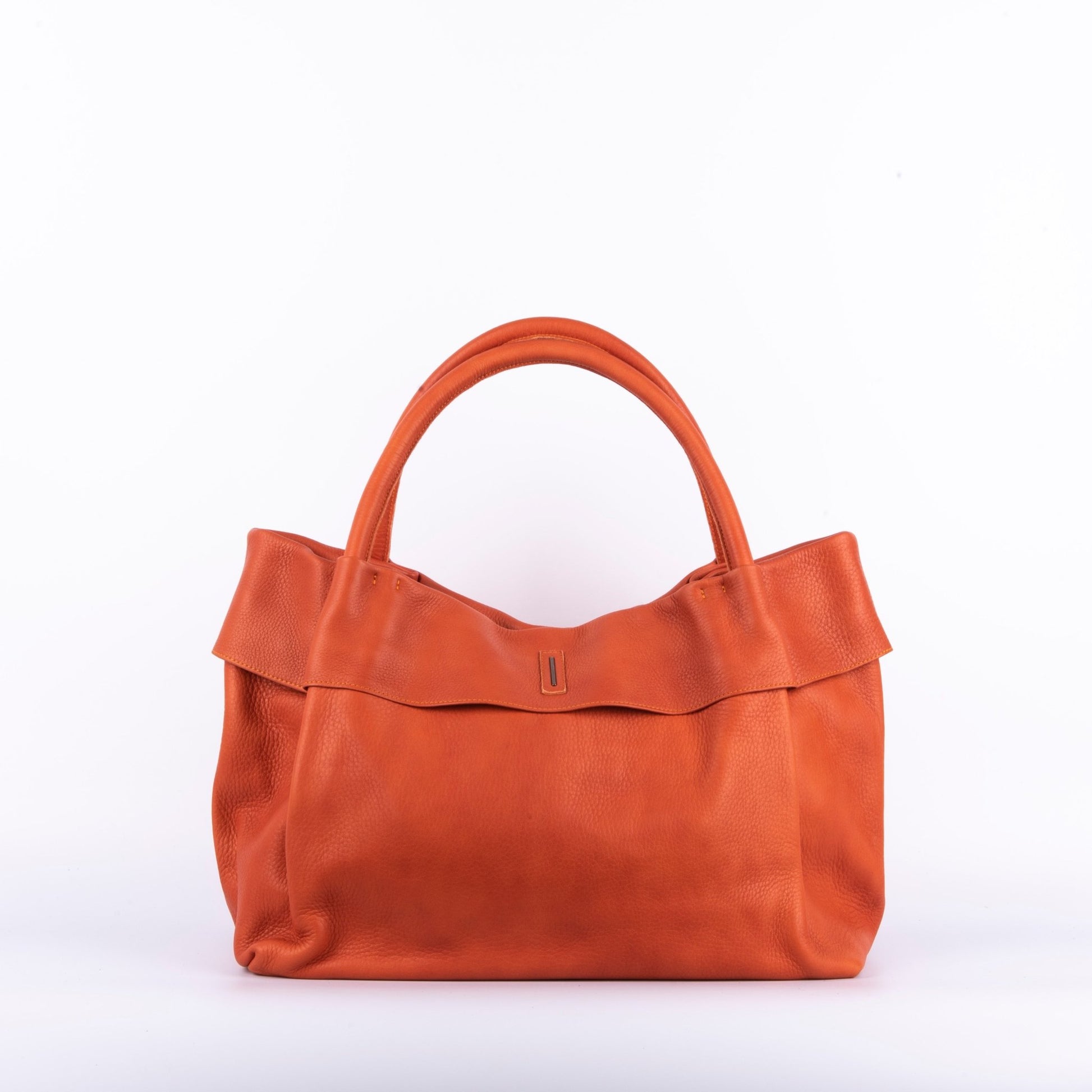 Grace martellata bull zucca - borsa a spalla in pelle arancione - Marta Ray