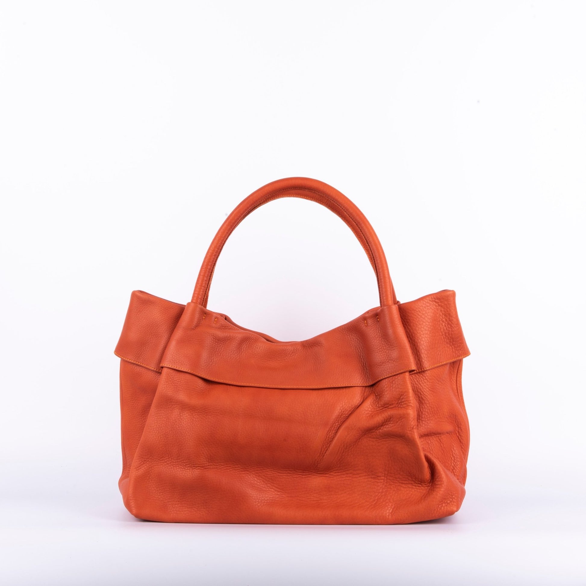 Grace martellata bull zucca - borsa a spalla in pelle arancione - Marta Ray