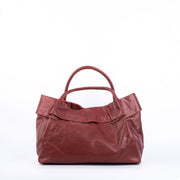 Grace mousse cuoio inglese - borsa a spalla grande in pelle marrone - Marta Ray