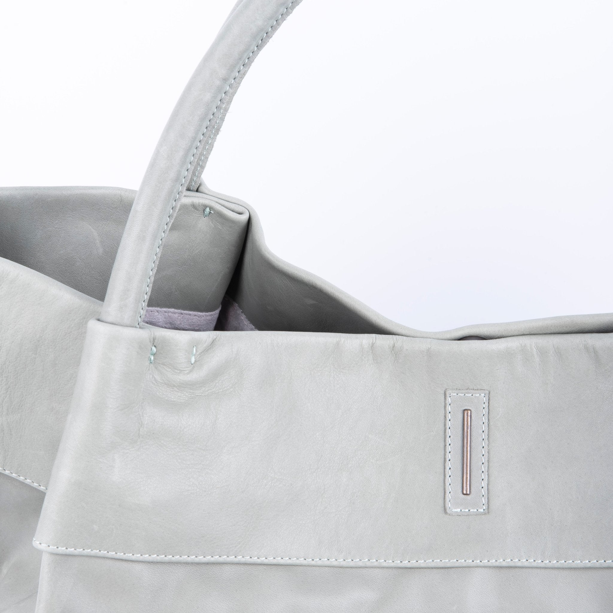 Grace mousse edera - borsa a spalla grande in pelle verde - Marta Ray