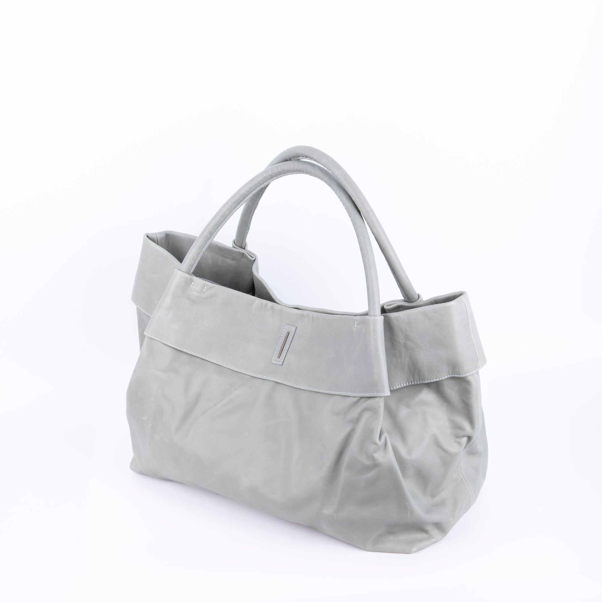 Grace mousse edera - borsa a spalla grande in pelle verde - Marta Ray