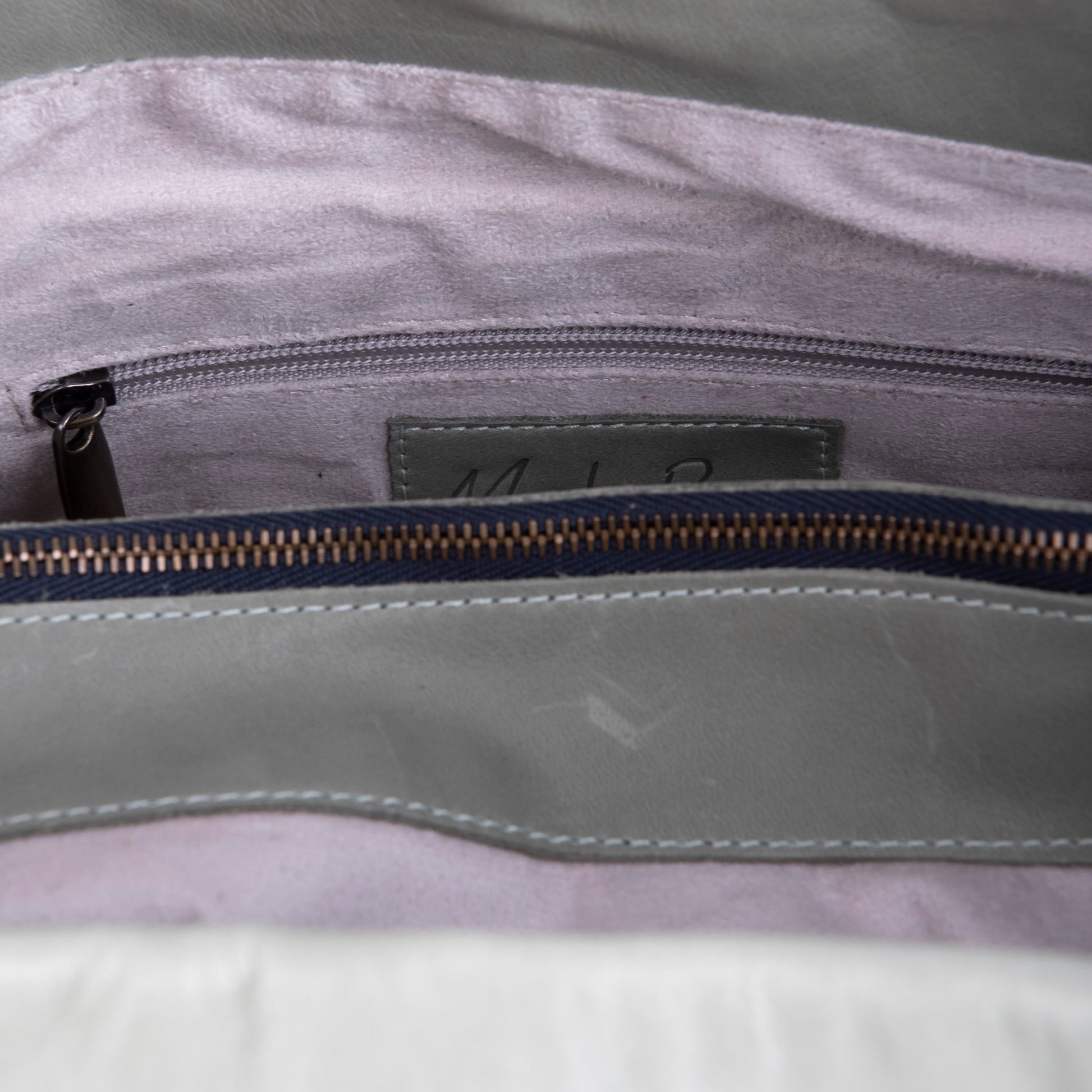 Grace mousse edera - borsa a spalla grande in pelle verde - Marta Ray