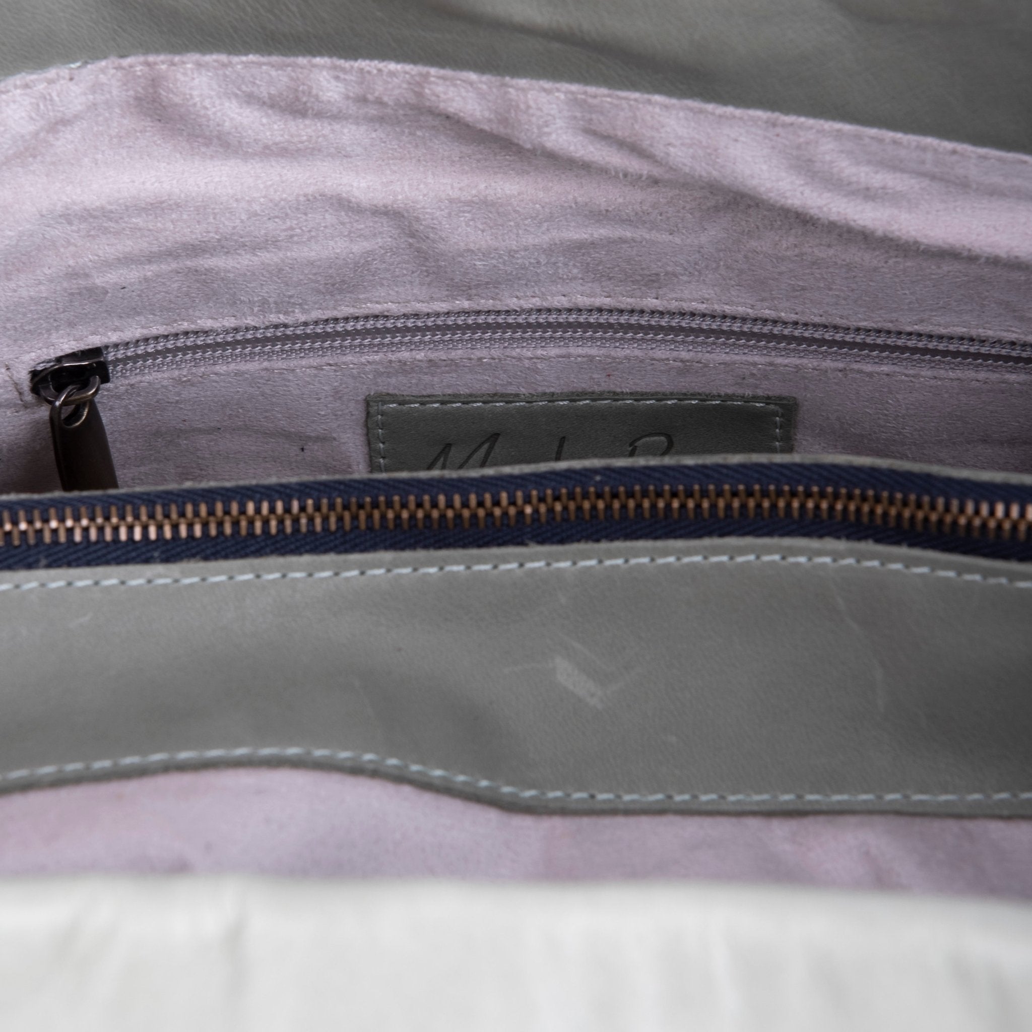 Grace mousse edera - borsa a spalla grande in pelle verde - Marta Ray
