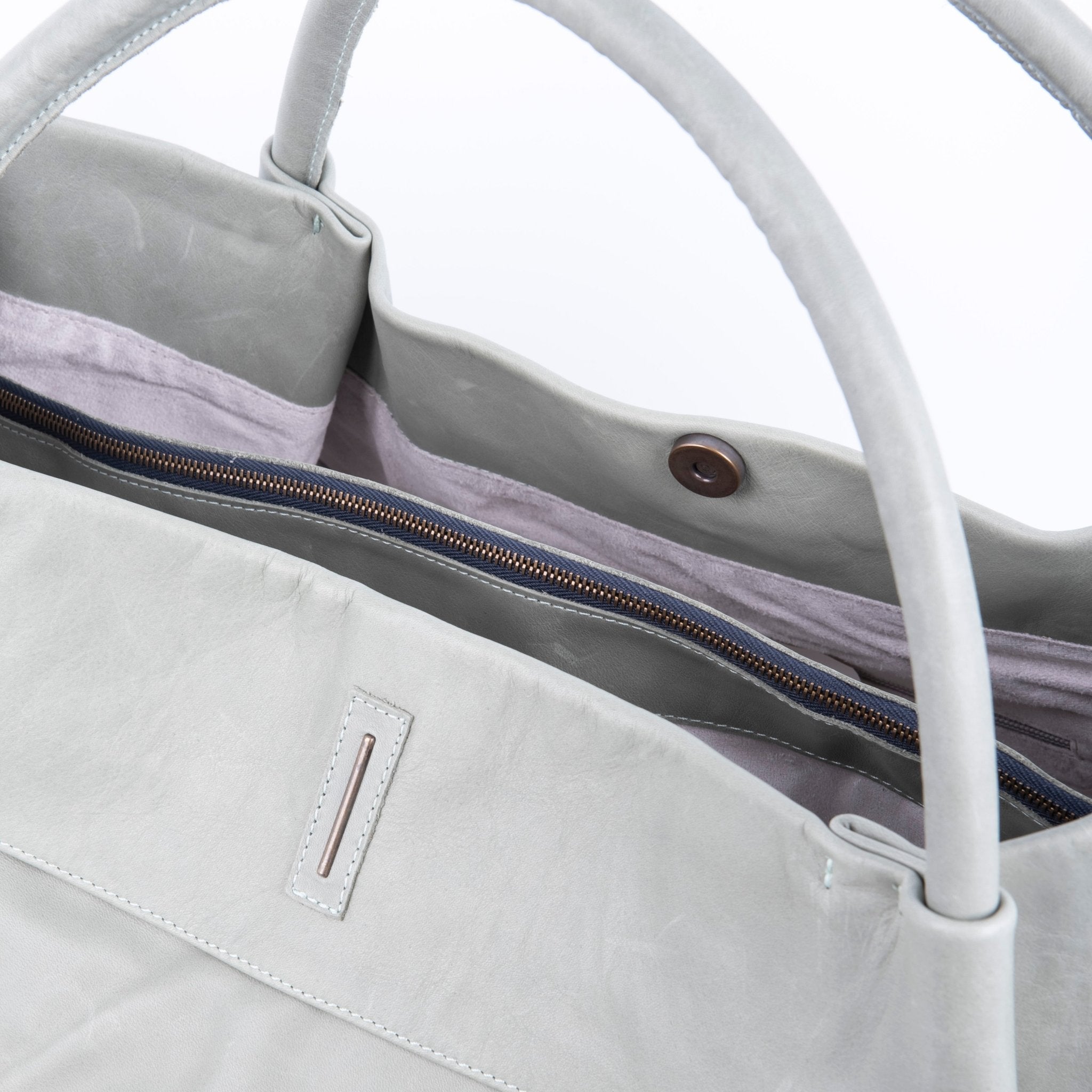 Grace mousse edera - borsa a spalla grande in pelle verde - Marta Ray