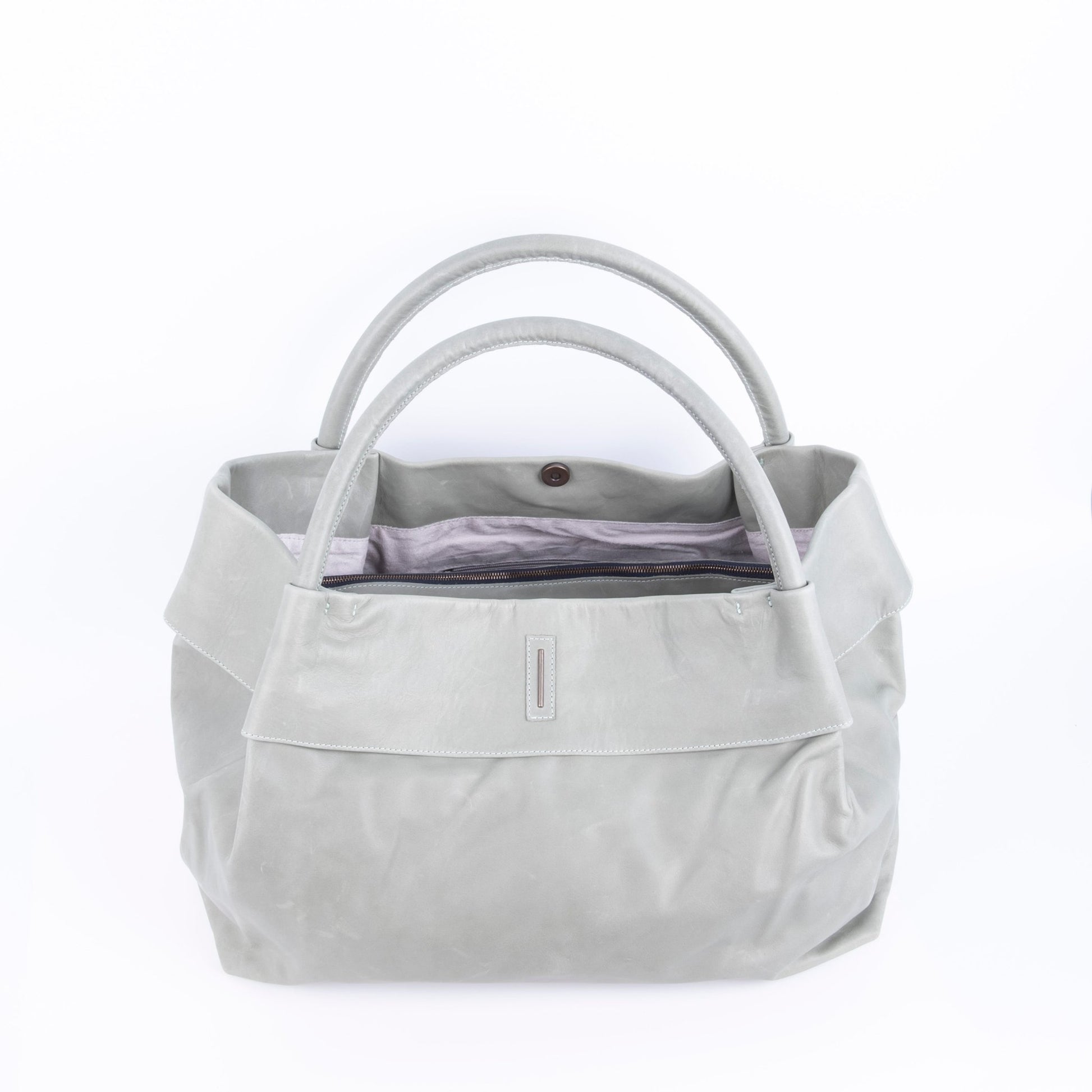 Grace mousse edera - borsa a spalla grande in pelle verde - Marta Ray