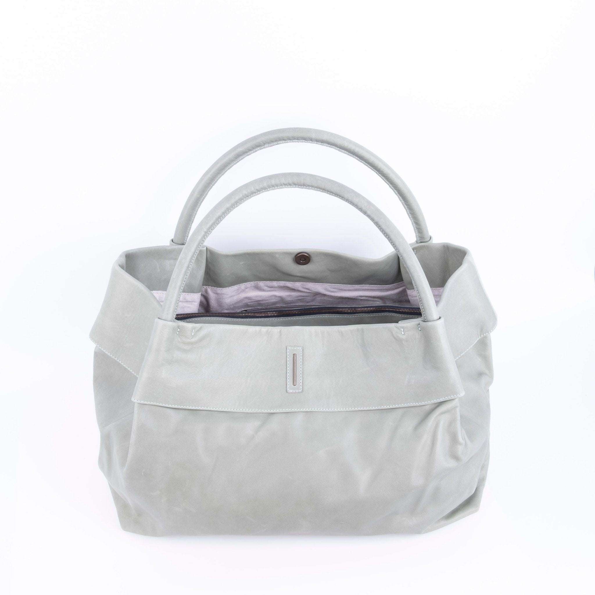 Grace mousse edera - borsa a spalla grande in pelle verde - Marta Ray