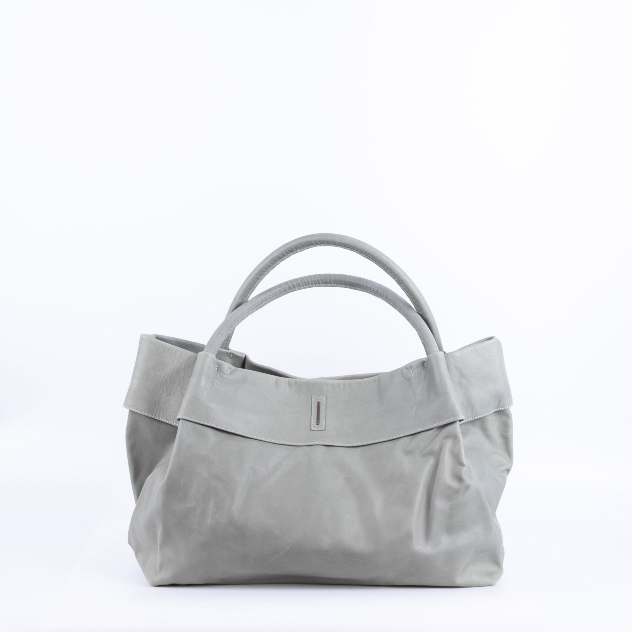 Grace mousse edera - borsa a spalla grande in pelle verde - Marta Ray
