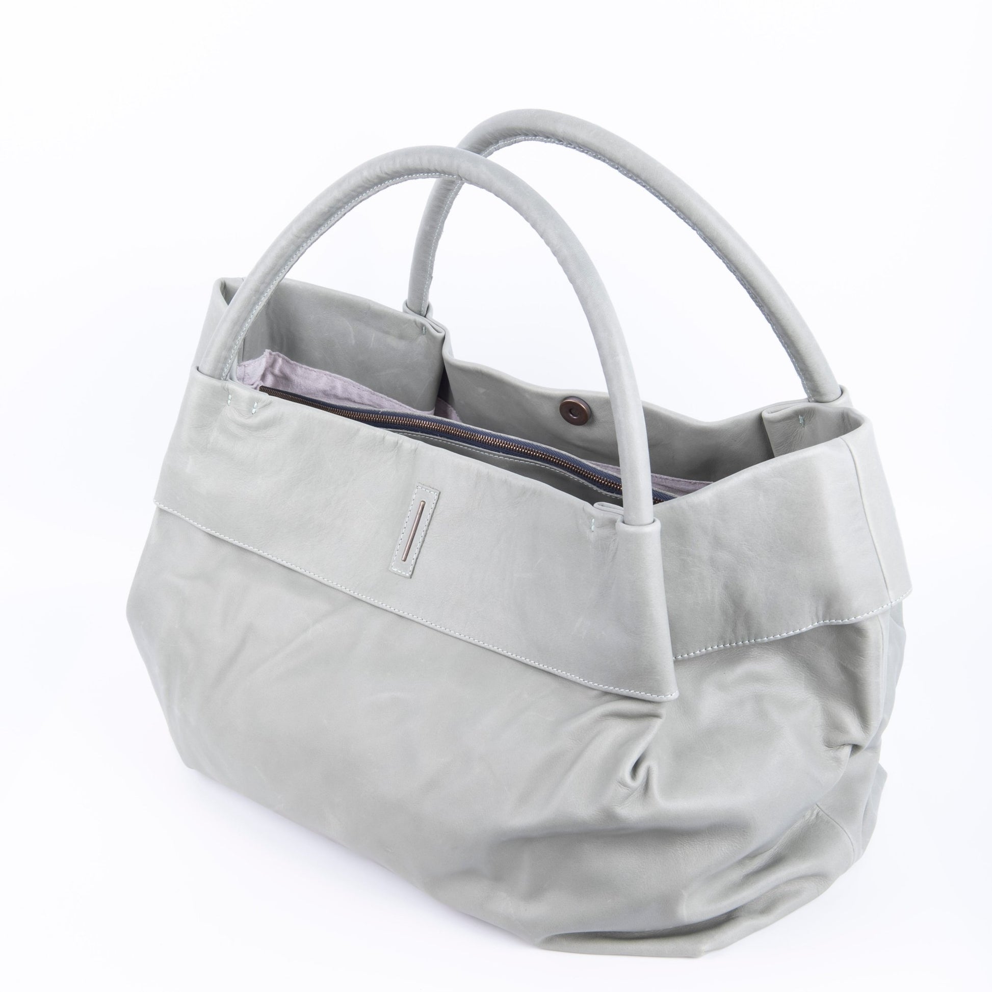 Grace mousse edera - borsa a spalla grande in pelle verde - Marta Ray
