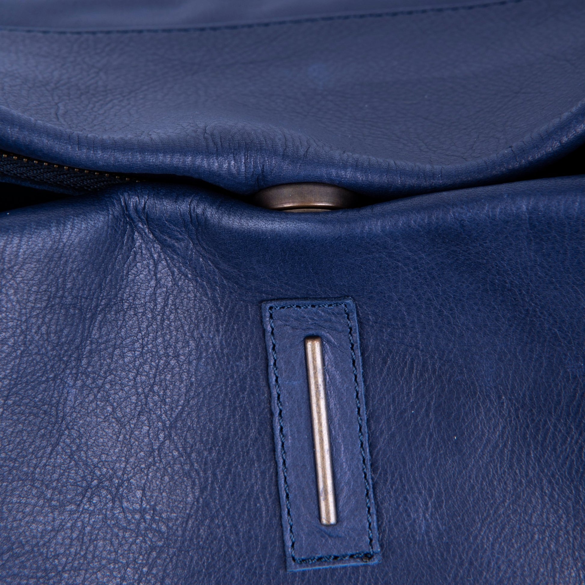 Grace mousse navy - borsa a spalla grande in pelle blu - Marta Ray