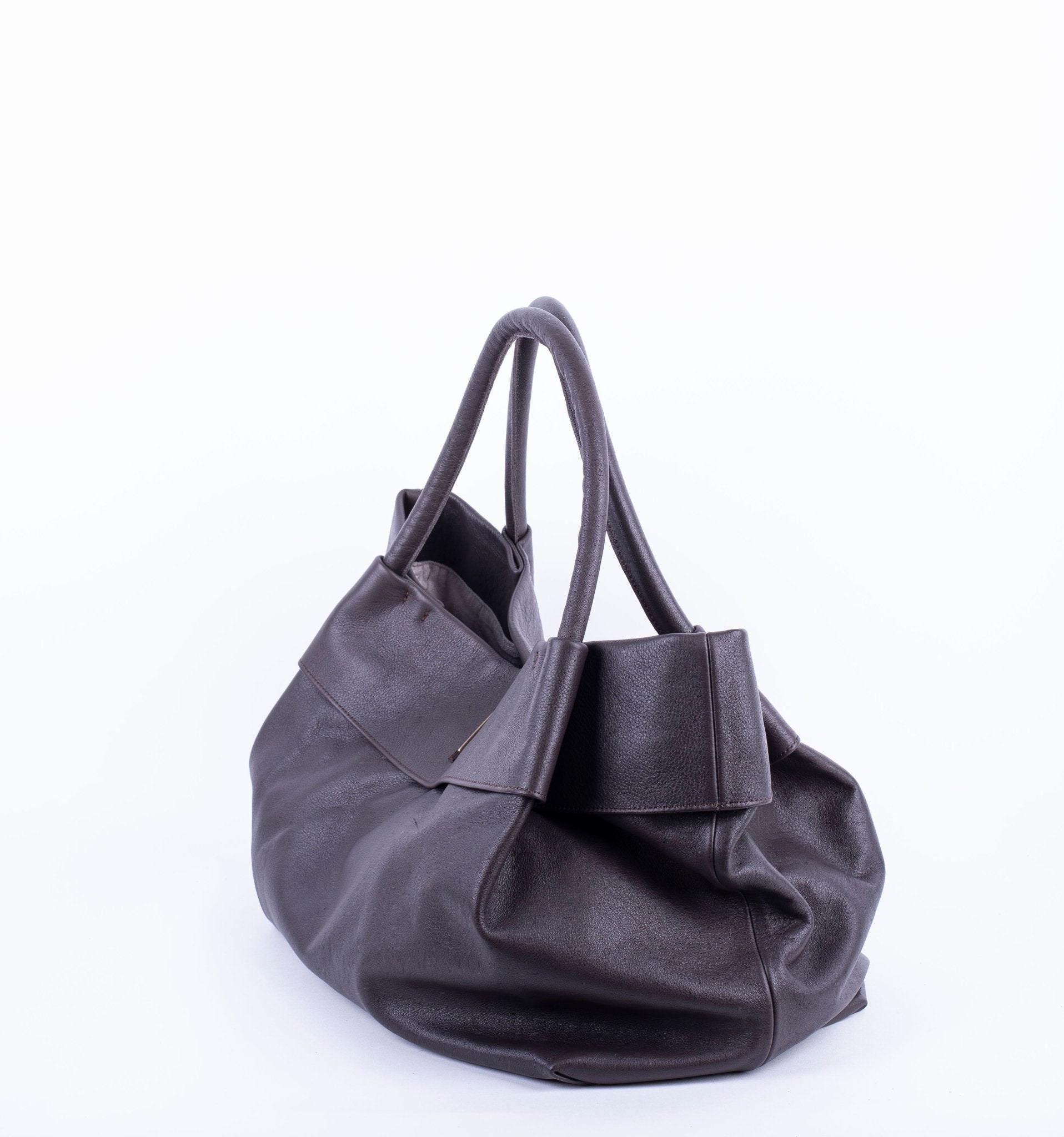 Grace mousse nera - borsa a spalla grande in pelle nera - Marta Ray