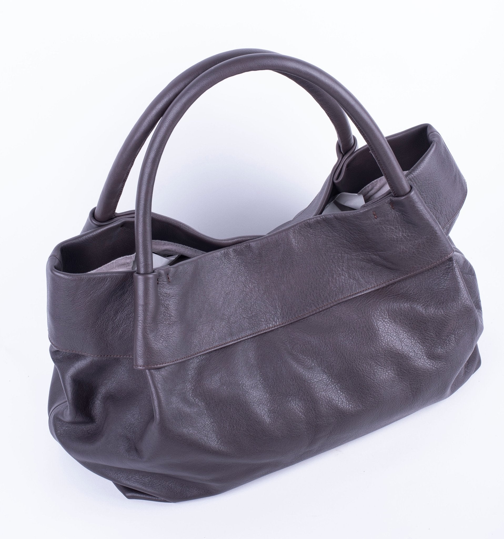 Grace mousse nera - borsa a spalla grande in pelle nera - Marta Ray