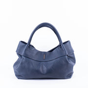 Grace new york flag - borsa a spalla grande in pelle blu - Marta Ray