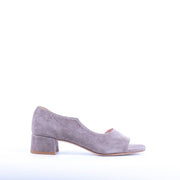 Haru T3A camoscio nebbia - scarpa con tacco in pelle grigia - Marta Ray