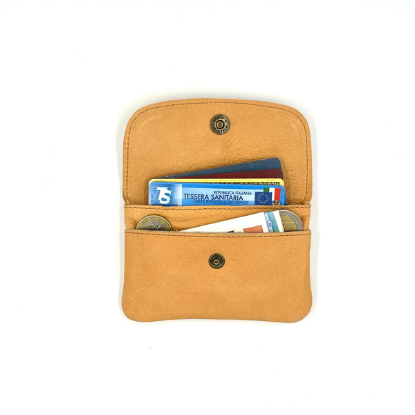 Zipped Card Holder Corteccia Green