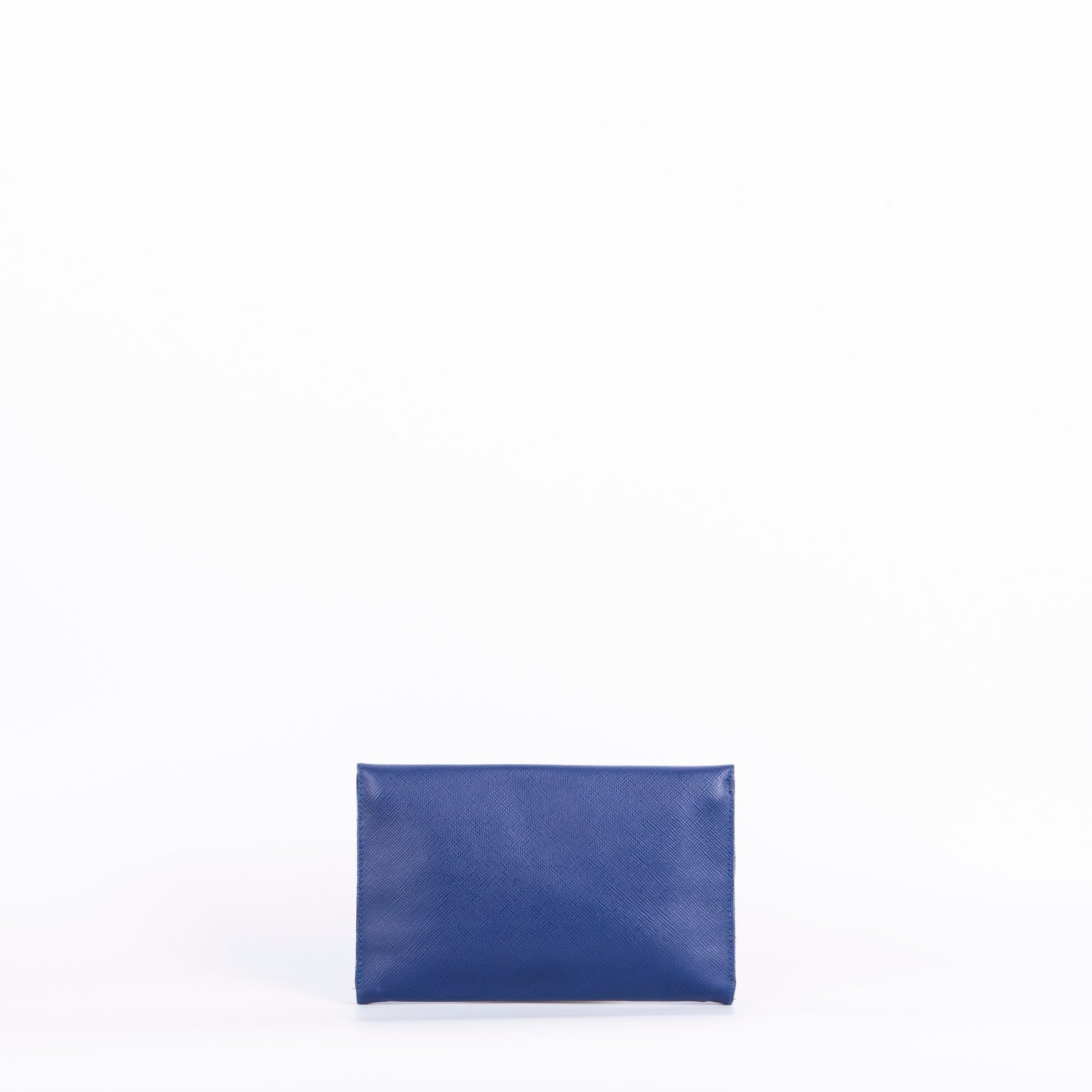 Isabell saffiano blu notte - pochette in pelle blu - Marta Ray
