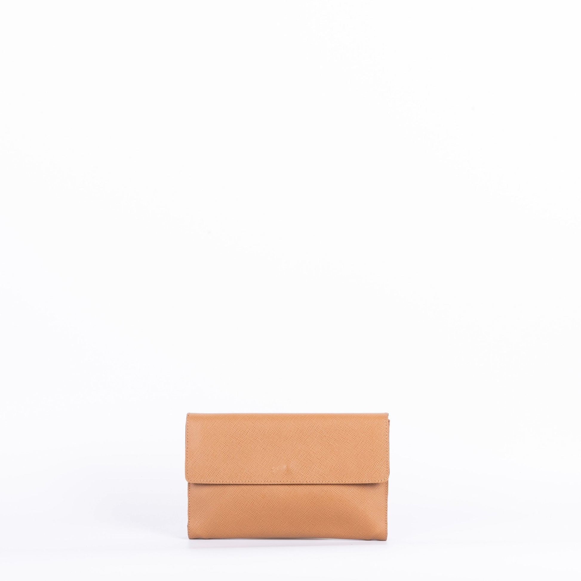 Isabell saffiano cuoio - pochette in pelle marrone - Marta Ray
