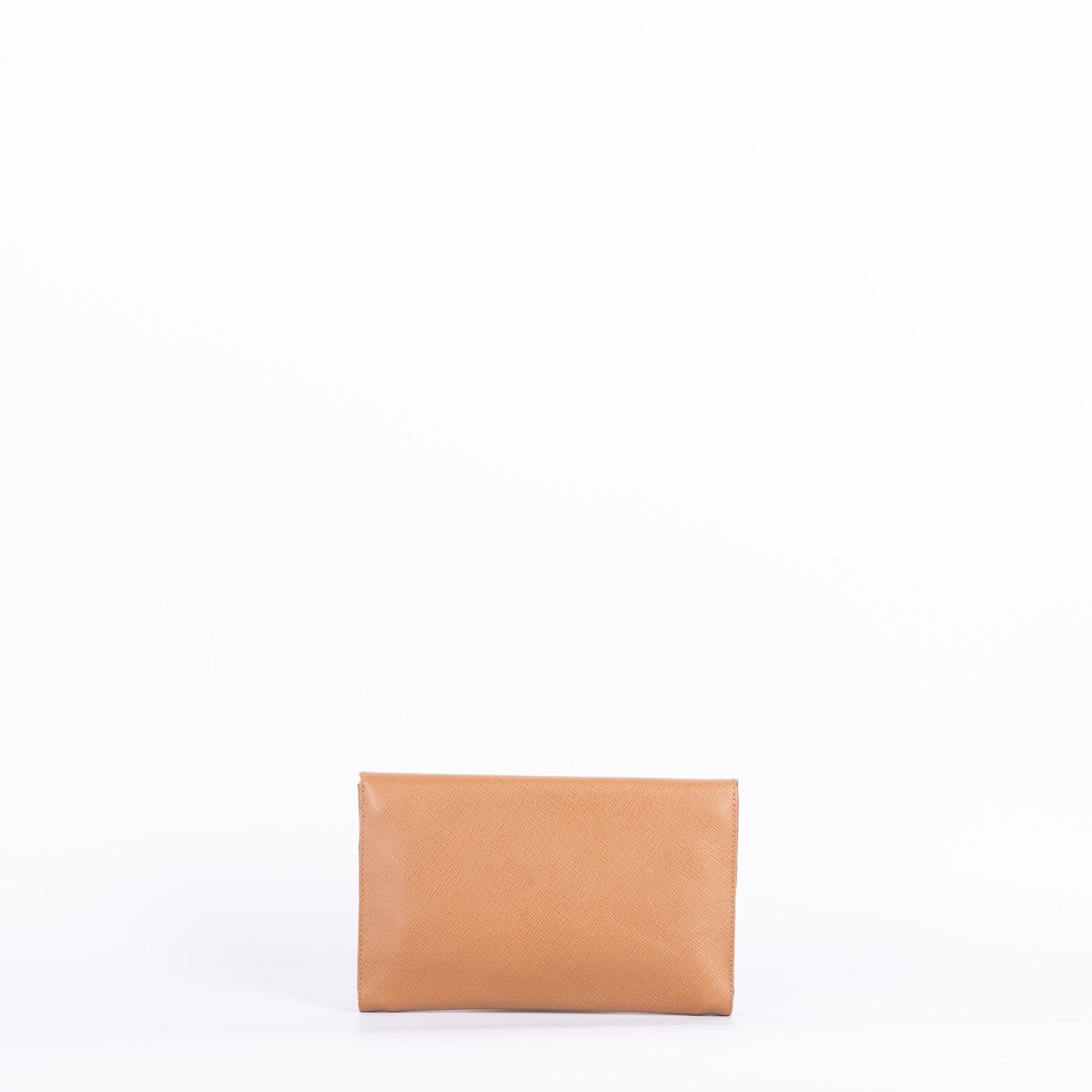 Isabell saffiano cuoio - pochette in pelle marrone - Marta Ray