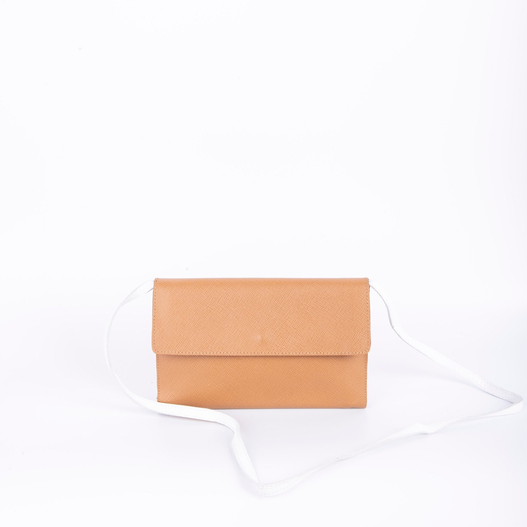 Isabell saffiano cuoio - pochette in pelle marrone - Marta Ray