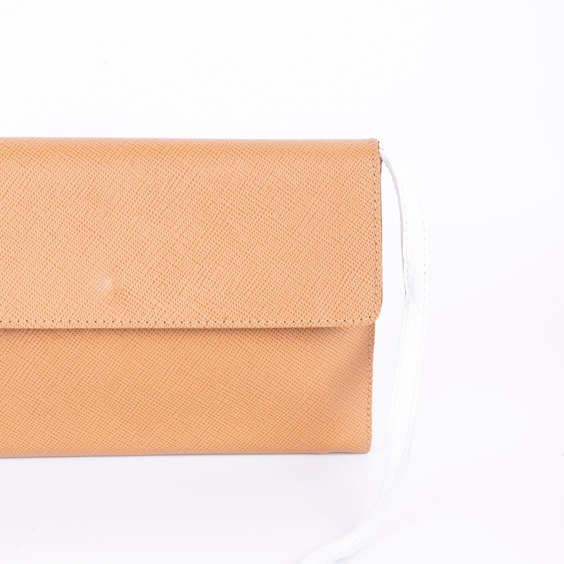 Isabell saffiano cuoio - pochette in pelle marrone - Marta Ray