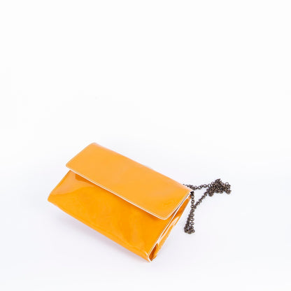 Isabell vernice minerale - pochette in pelle gialla - Marta Ray