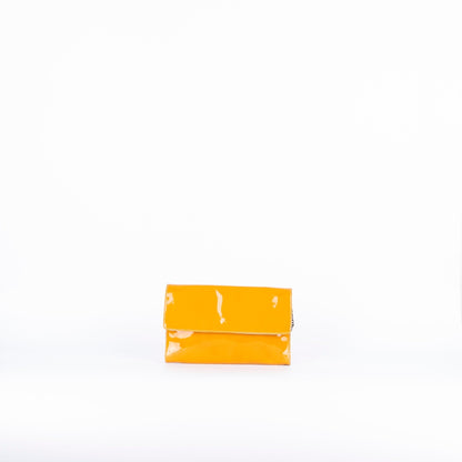 Isabell vernice minerale - pochette in pelle gialla - Marta Ray