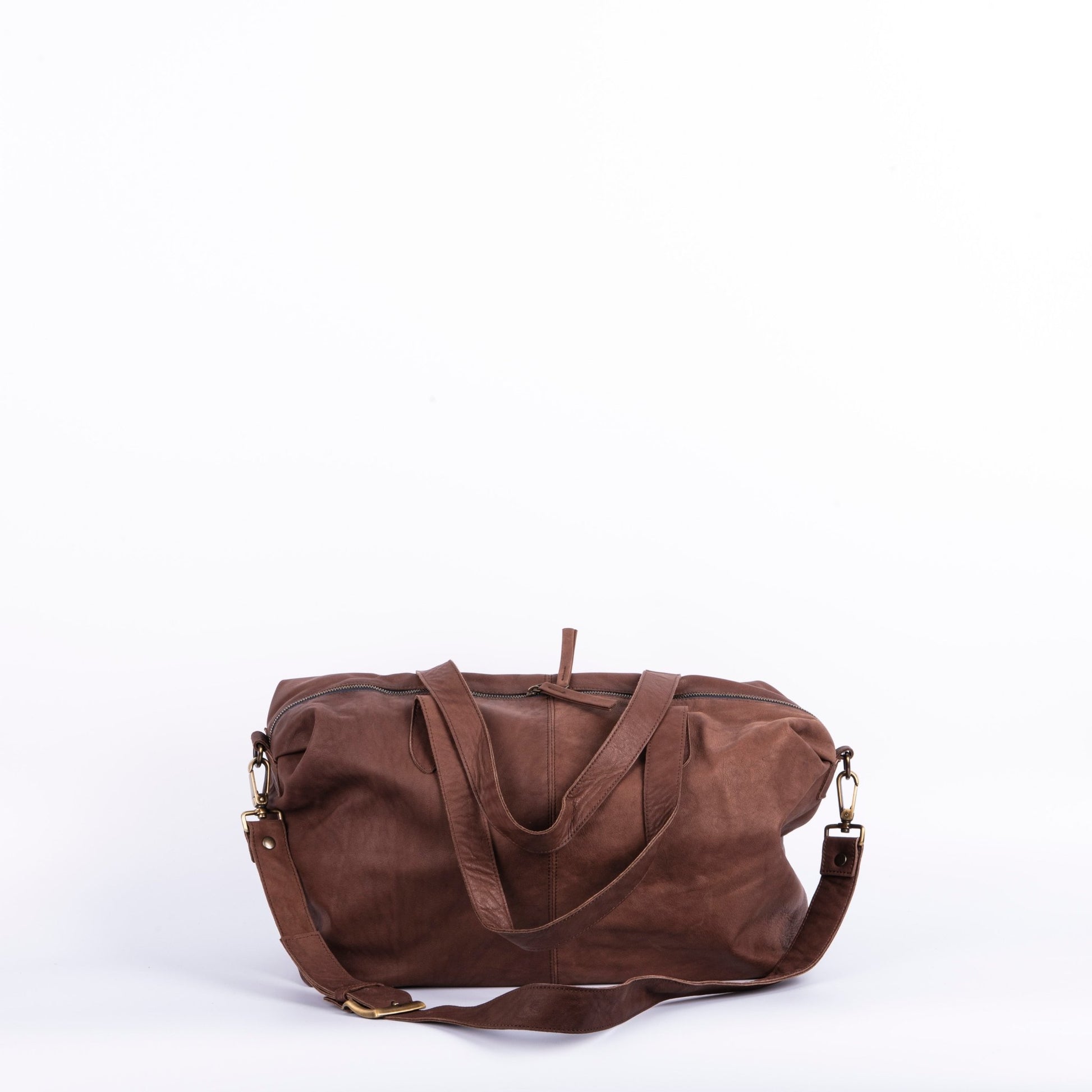 Judy cerato cioccolato - borsa grande a tracolla in pelle marrone - Marta Ray