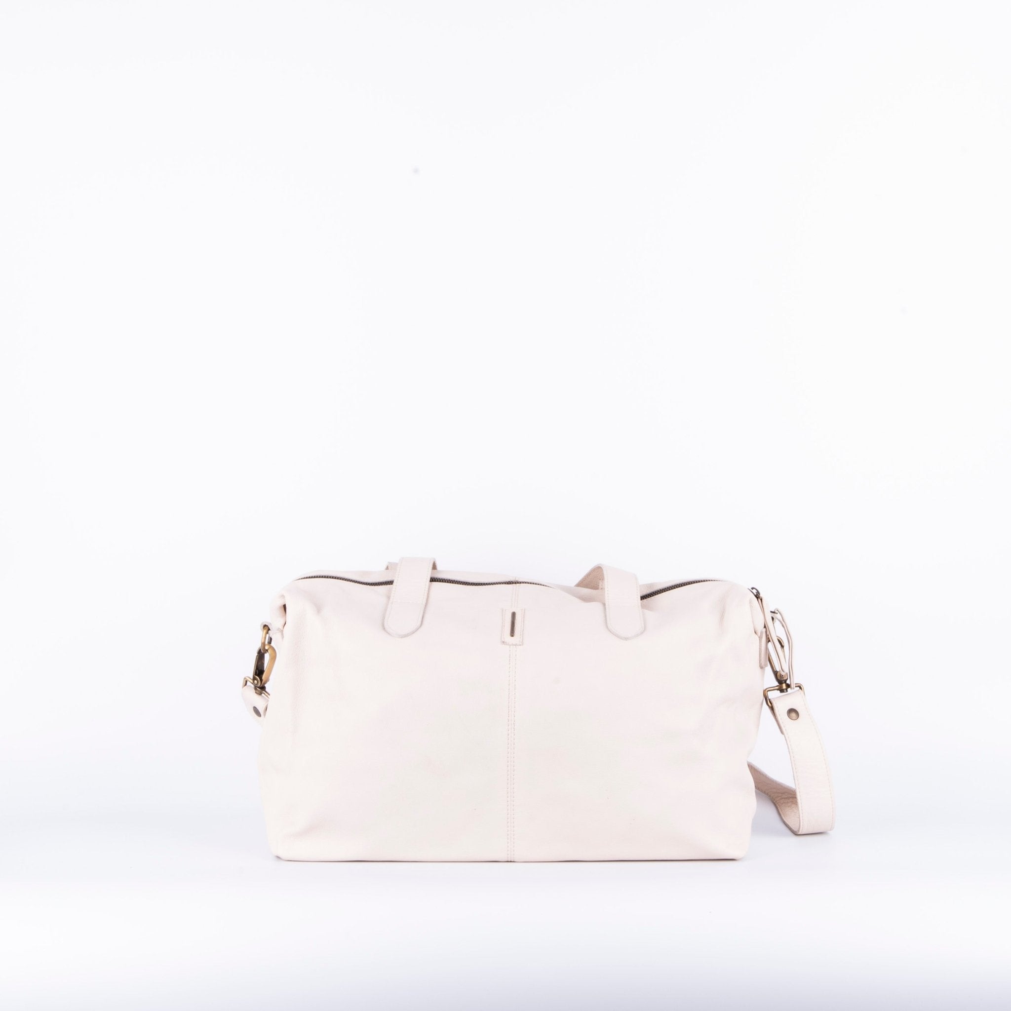 Judy mousse latte macchiato - borsa grande a tracolla in pelle bianca - Marta Ray