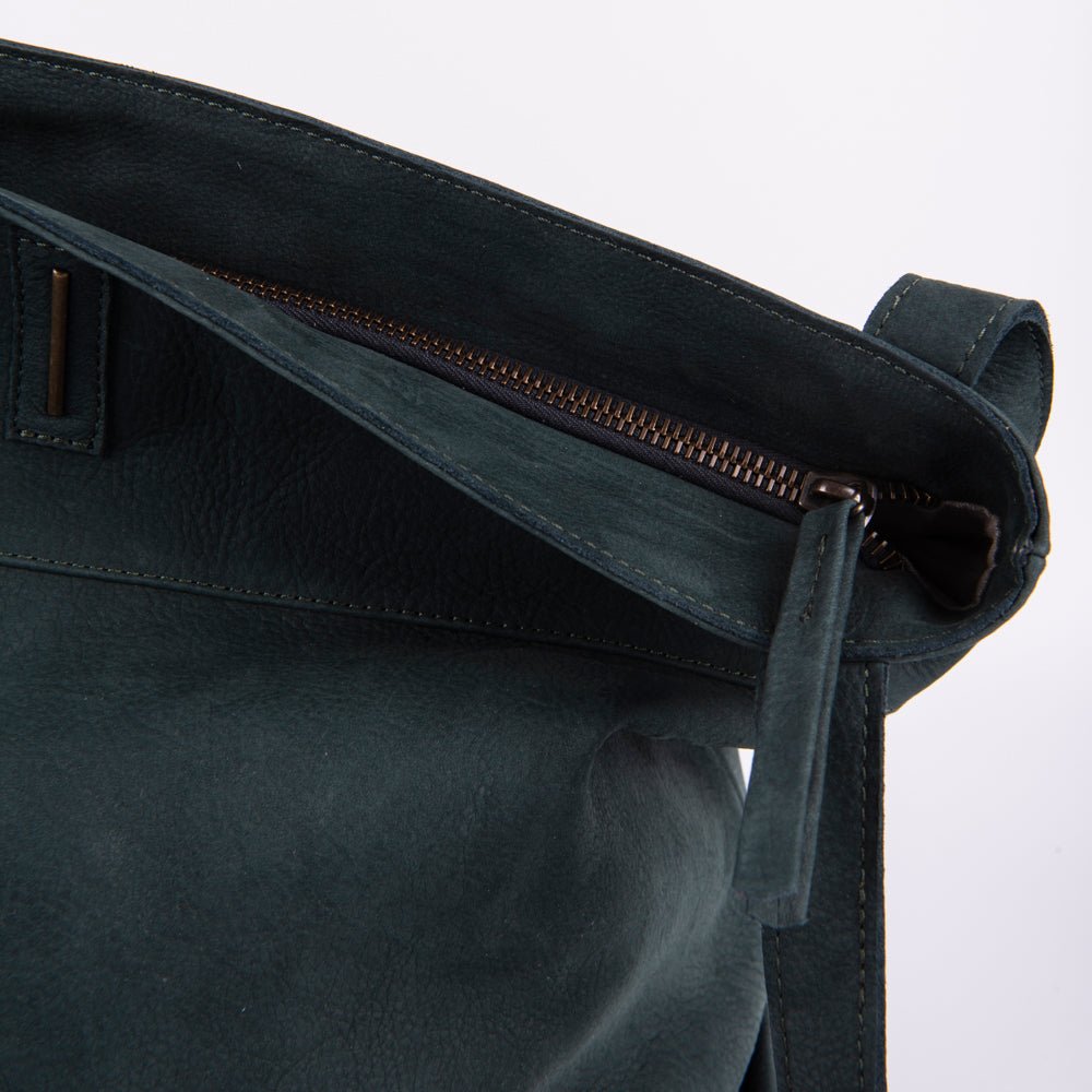 Julie long beach ottanio - borsa a spalla grande in pelle verde - Marta Ray