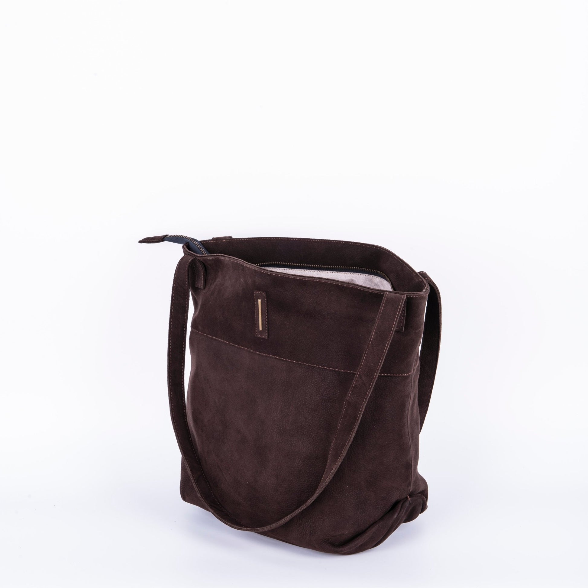 Julie long beach testa di moro - borsa a spalla grande in pelle marrone - Marta Ray