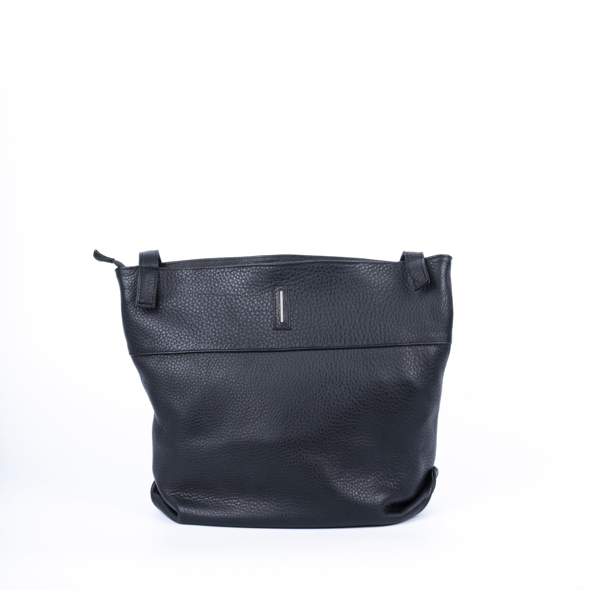 Julie martellato nero - borsa a spalla grande in pelle nera - Marta Ray
