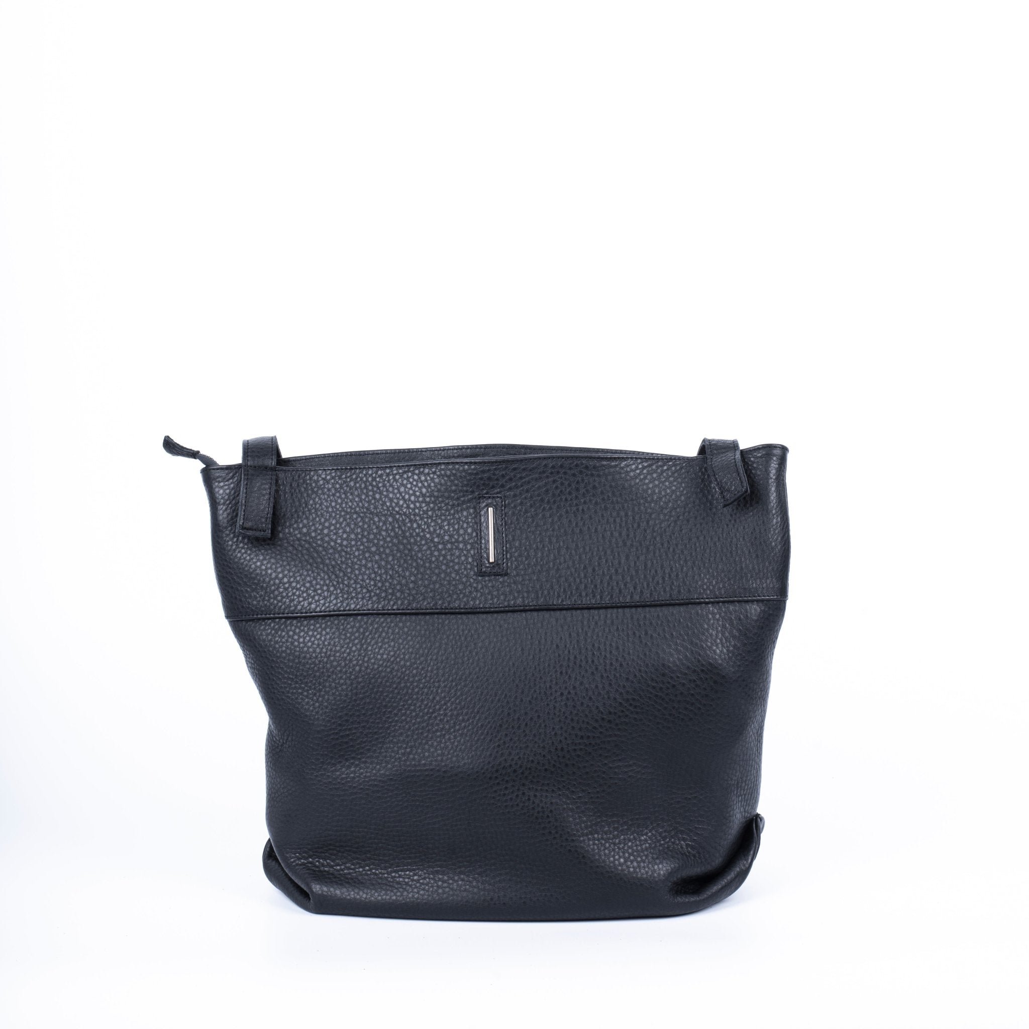 Julie martellato nero - borsa a spalla grande in pelle nera - Marta Ray