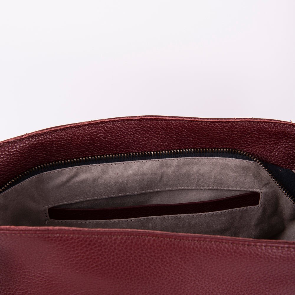 Julie new york - borsa a spalla grande in pelle rubino - Marta Ray