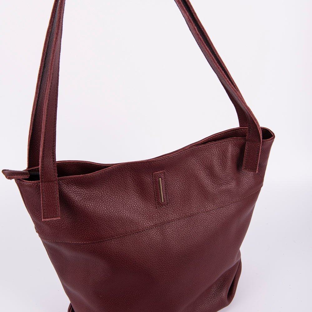 Julie new york - borsa a spalla grande in pelle rubino - Marta Ray