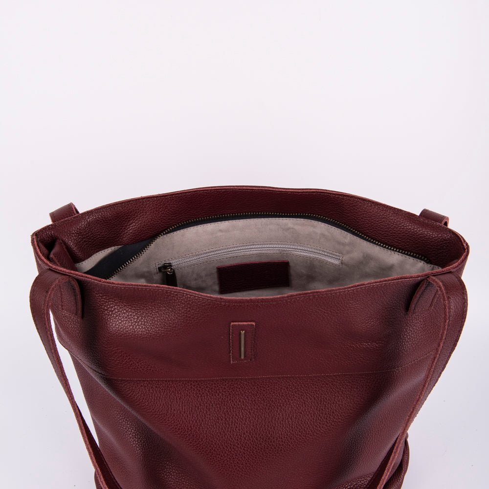 Julie new york - borsa a spalla grande in pelle rubino - Marta Ray